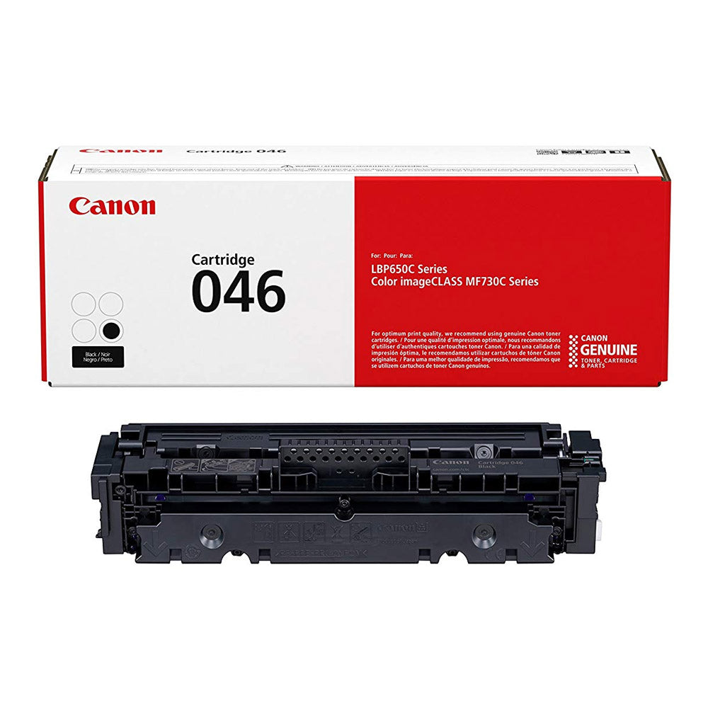 Canon CRG-046BK Original Black Toner Cartridge, genuine Canon toner for compatible colour laser printers, delivering sharp black text, professional-quality documents, consistent print quality, and reliable performance for home and office printing.