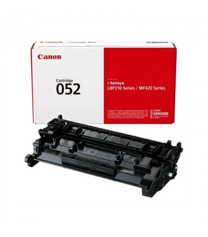 Canon CRG-052BK Original Black Toner Cartridge, genuine Canon toner for compatible Canon laser printers, delivering sharp black text, professional-quality documents, consistent print performance, and reliable results for business and office printing.
