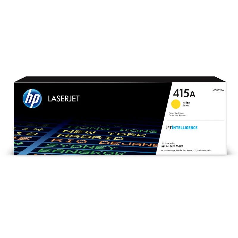 HP 415A Yellow Original Toner Cartridge (W2032A) for HP Color LaserJet Pro printers – genuine HP yellow toner delivering vibrant colours, consistent print quality and reliable performance.