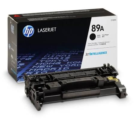 HP 89A Original Black Toner Cartridge, genuine HP LaserJet toner for compatible HP printers, delivering crisp black text, professional-quality documents, consistent print performance, and reliable results for high-volume office printing.