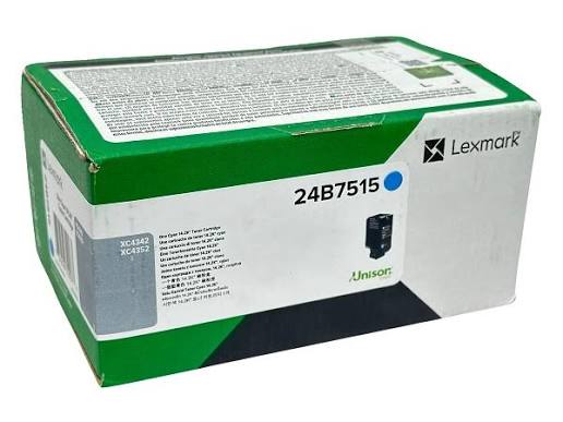 Lexmark Cyan Original Toner Cartridge for Lexmark XC4342 multifunction colour laser printer – genuine Lexmark cyan toner delivering vibrant colours, consistent print quality and reliable performance.