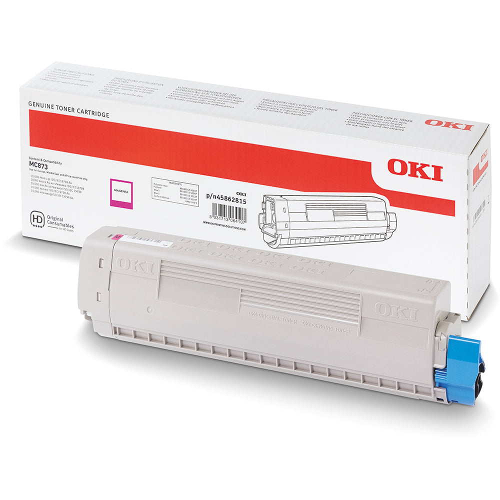 OKI MC853, MC873 & MC883 Original Magenta Toner Cartridge | Genuine OKI Magenta Laser Toner for Vibrant Colour Printing, Sharp Image Quality & Professional Business Documents | Original OKI Printer Toner South Africa | Meimag Electronics