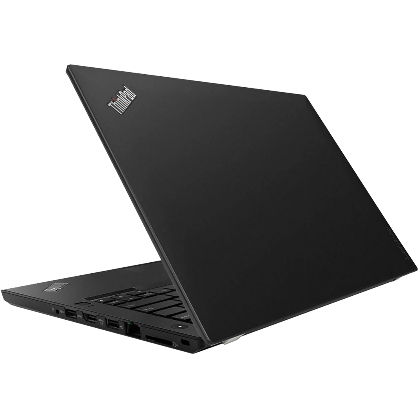Lenovo ThinkPad T480 laptop with Intel Core i5 8th Gen processor, 16GB RAM, and 256GB SSD, durable business laptop designed for fast multitasking, office productivity, remote work, and everyday computing.