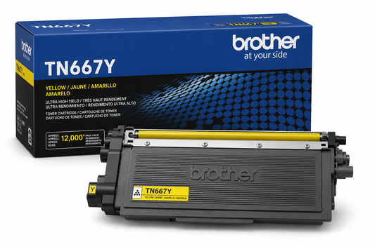 Brother TN667Y Yellow Original Ultra High Yield Toner Cartridge | Genuine Brother Yellow Laser Toner for Bright Colour Printing, Sharp Graphics & Professional Business Documents | Ultra High Yield Original Brother Printer Toner South Africa | Meimag Electronics