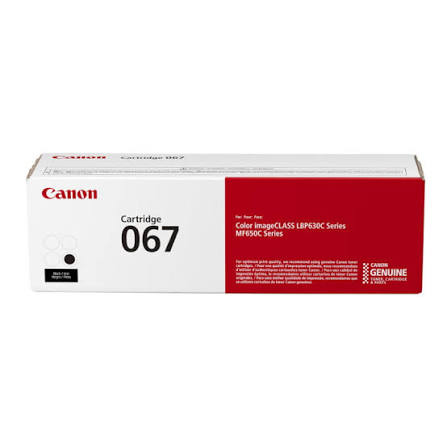 Canon CRG-067BK Original Black Toner Cartridge, genuine Canon toner for compatible Canon colour laser printers, delivering sharp black text, professional-quality documents, consistent print quality, and reliable performance for home and office printing.