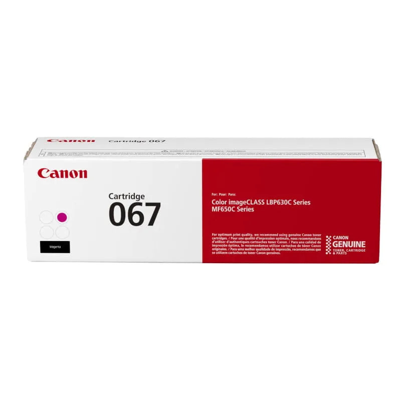 Canon CRG-067M Original Magenta Toner Cartridge, genuine Canon toner for compatible Canon colour laser printers, delivering rich magenta colour, consistent print quality, and reliable performance for professional home and office printing.