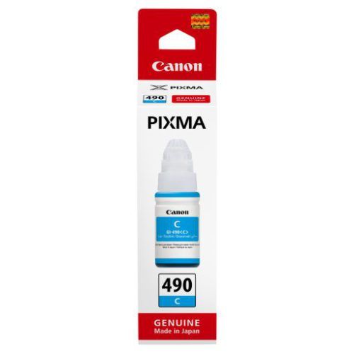 Canon Pixma GI-490 Original Cyan Ink Bottle for vibrant colour printing and high-quality photo output | Meimag Electronics
