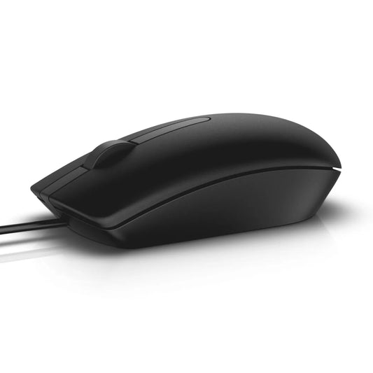 Dell MS116 USB Optical Mouse Black by Meimag Electronics, dependable wired optical mouse featuring precise tracking, plug-and-play USB connectivity, ergonomic comfort, and smooth, accurate navigation for home, office, and business use.
