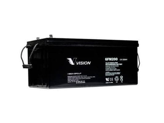 Deep Cycle Heavy Duty SOL-B-200-12VZ 200Ah AGM Battery, maintenance-free sealed lead-acid battery designed for reliable backup power, inverters, solar energy systems, and deep cycle applications.