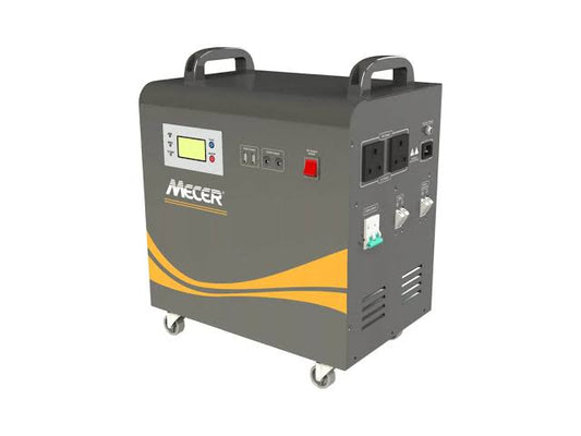 Entry-level Mecer 1kW 12V pure sine wave inverter power system with one 100Ah battery, designed to provide reliable backup power for essential devices during power outages and load shedding.