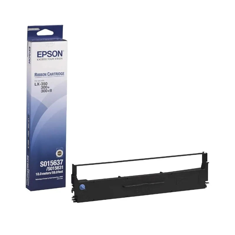Epson LX-350 and LX-300 Black Original Ribbon Cartridge for Epson dot matrix printers – genuine Epson ribbon delivering clear, sharp and reliable printing performance.