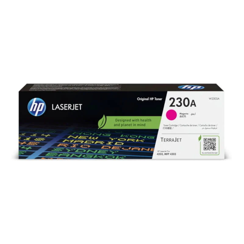HP 230A Magenta Original Toner Cartridge (W2303A) for HP Color LaserJet Pro printers – genuine HP magenta toner delivering vibrant colours, consistent print quality and reliable performance.