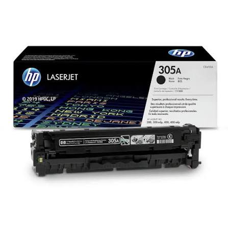 HP 305A (CE410A) Original Black Toner Cartridge, genuine HP LaserJet toner for compatible HP colour laser printers, delivering sharp black text, professional-quality documents, consistent print quality, and reliable performance for home and office printing