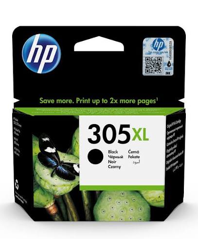 HP 305XL High Yield Black Original Ink Cartridge for HP DeskJet and HP ENVY printers – genuine HP high-yield black ink for sharp documents, reliable performance and long-lasting printing.