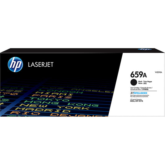 HP 659A (W2010A) Black Original Toner Cartridge for HP Color LaserJet Enterprise printers – genuine HP black toner delivering sharp text, consistent print quality and reliable performance.