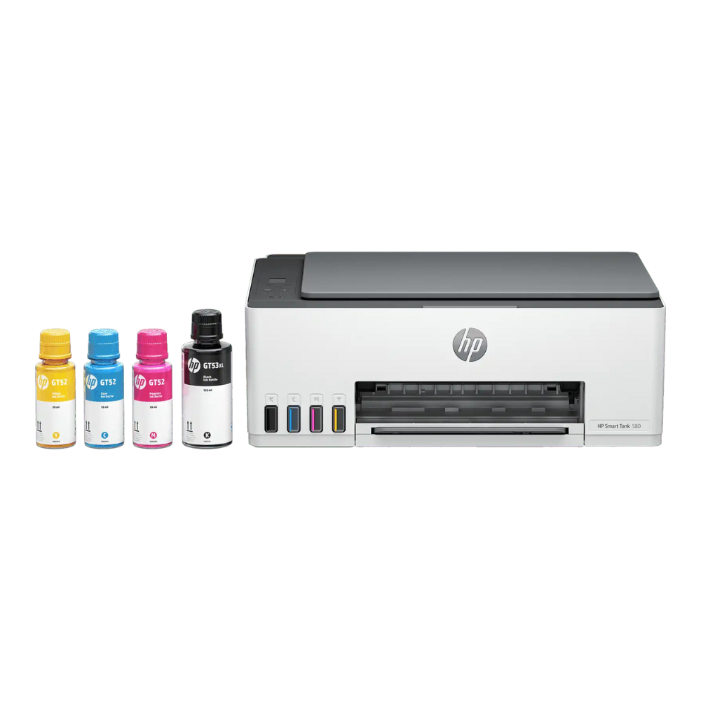 HP Smart Tank 580 All-in-One Printer | Print Scan Copy Colour Ink Tank Multifunction Printer with Refillable Refill System & Wireless Connectivity | High Volume Cost Efficient Home & Office Printer South Africa | Meimag Electronics