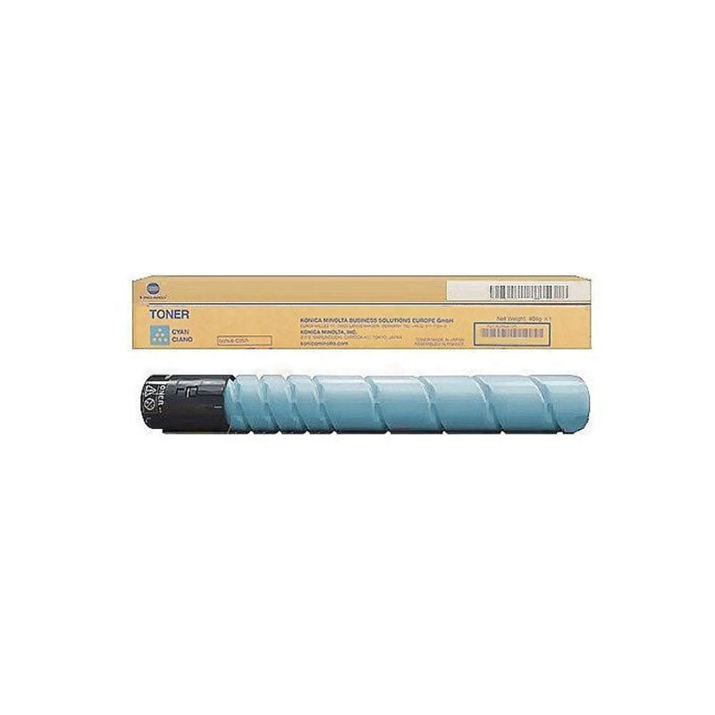 Genuine Konica Minolta TN-514C original cyan toner for Bizhub C458, C558 and C658 multifunction printers, delivering vibrant cyan colour, consistent print quality, and reliable performance.