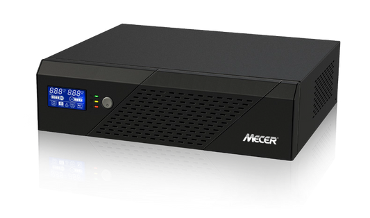 Mecer 2400VA 1440W 24V inverter, high-capacity backup power solution designed to deliver reliable electricity for multiple essential devices during power outages and load shedding.