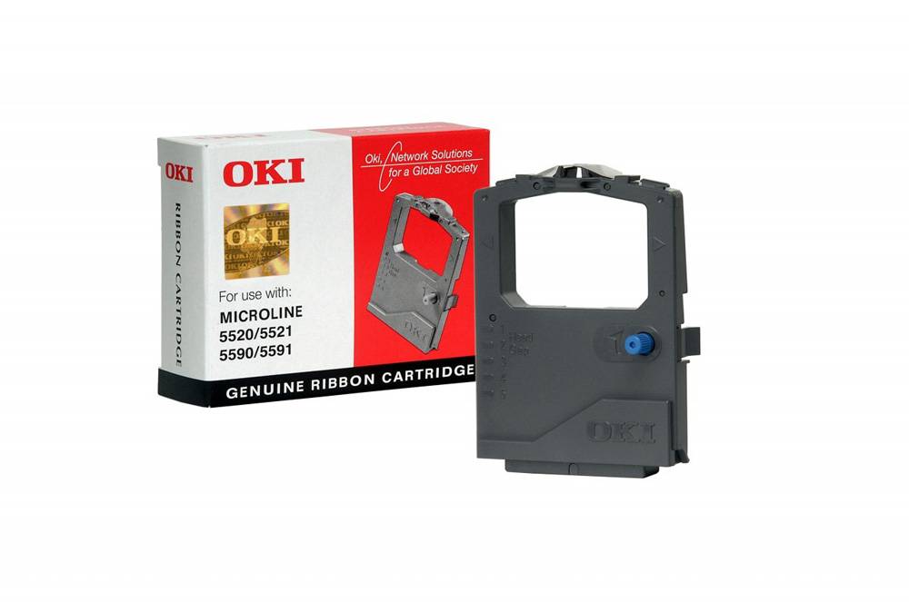 OKI Microline 5520 Original Printer Ribbon (4 Million Characters) | Genuine OKI Dot Matrix Ribbon Cartridge for Long Life High Volume Printing | Sharp Black Print Output for Business Forms Receipts & Continuous Printing South Africa | Meimag Electronics