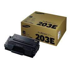Samsung MLT-D203E Original Black Toner Cartridge, genuine Samsung toner for compatible Samsung laser printers, delivering sharp black text, professional-quality documents, consistent print quality, and reliable performance for everyday business and office printing.